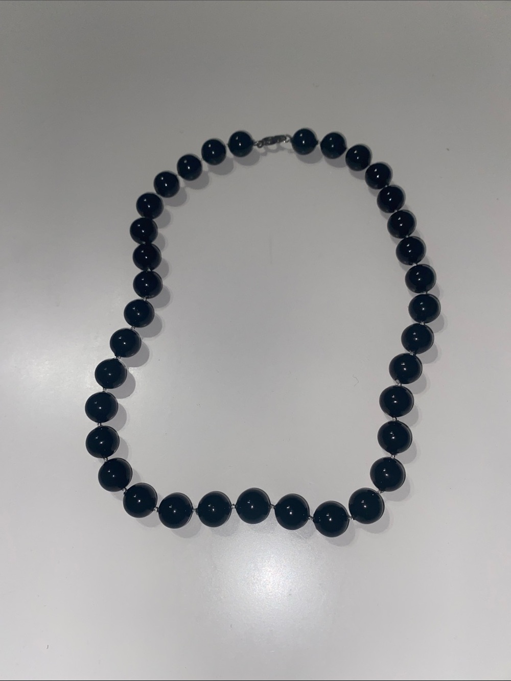 Classic Black Bead Short Necklace